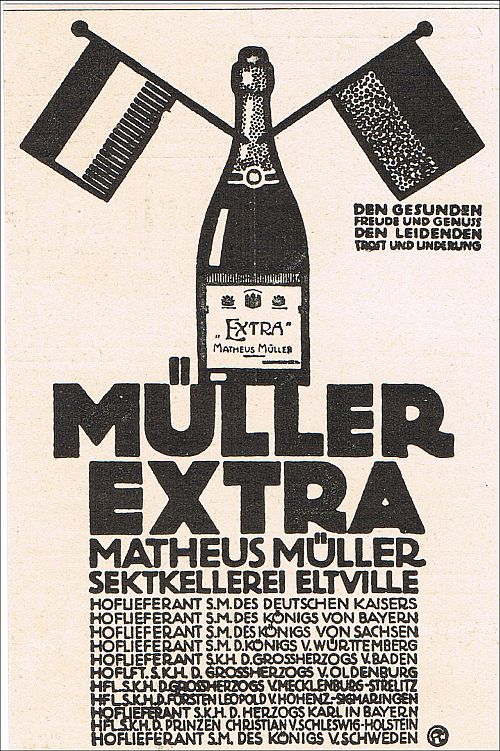 Matheus Müller Champagne rollandeau Eltville Original Publicité Advertising Publicité 1916 | eBay